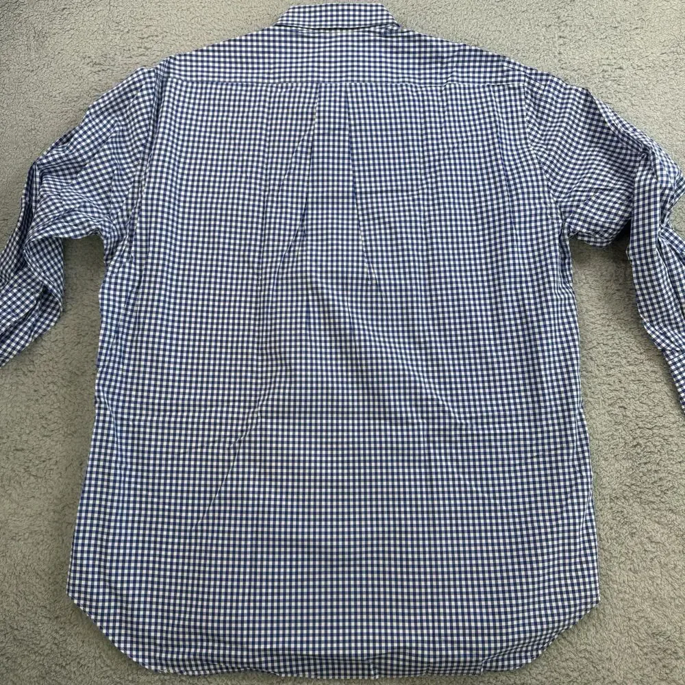 Gitman Bros Shirt Mens 18 34‎ Blue Long Sleeve Button Down Casual USA
